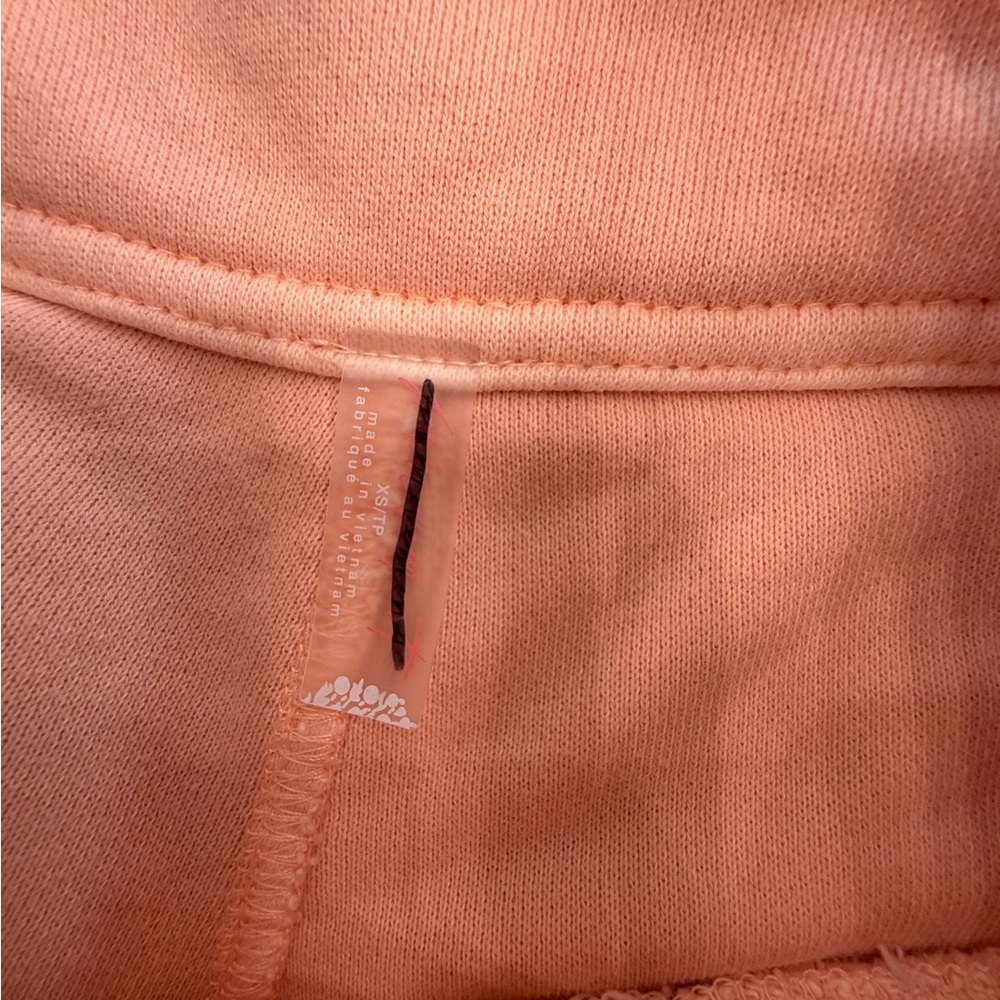 Free People Peach Lounge Shorts Snap Pocket FP Movement XS New - Picture 3 of 4